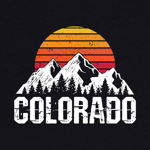 Retro Vintage Colorado Mountain & Sun by Dr_Squirrel